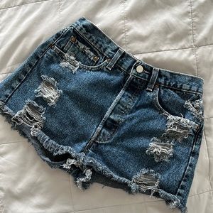 Vintage high waisted denim shorts